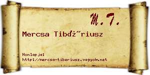 Mercsa Tibériusz névjegykártya
